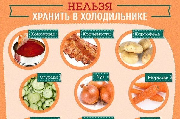 Какие продукты нежелательно хранить в холодильнике